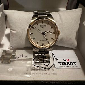 Men’s Tissot T-Tempo Automatic Watch Silver with Gold accents